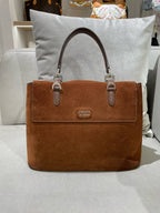 Prada Alcantara Brown Messenger Bag