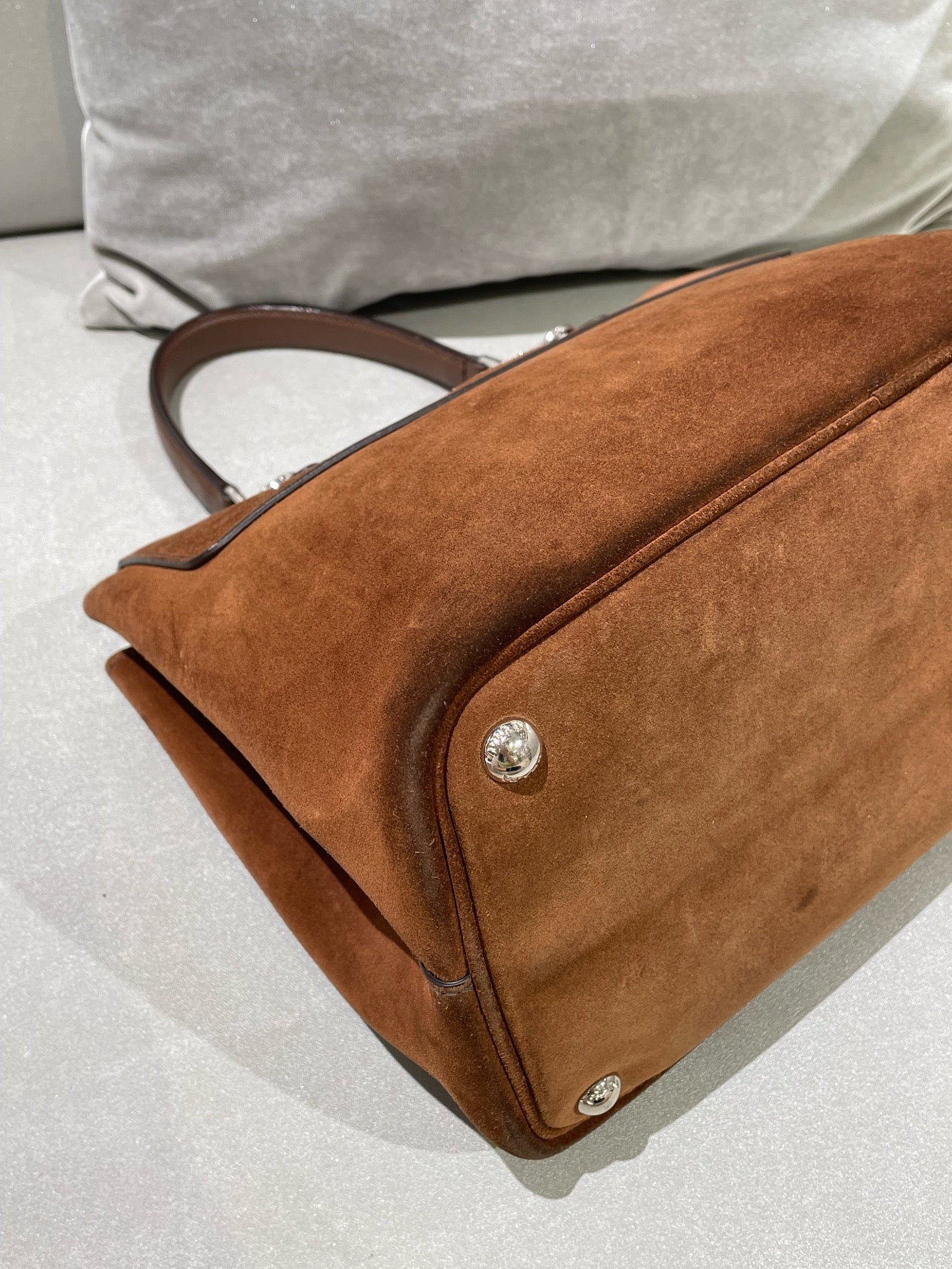 Prada Alcantara Brown Messenger Bag