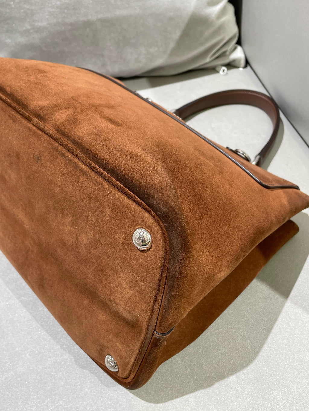 Prada Alcantara Brown Messenger Bag