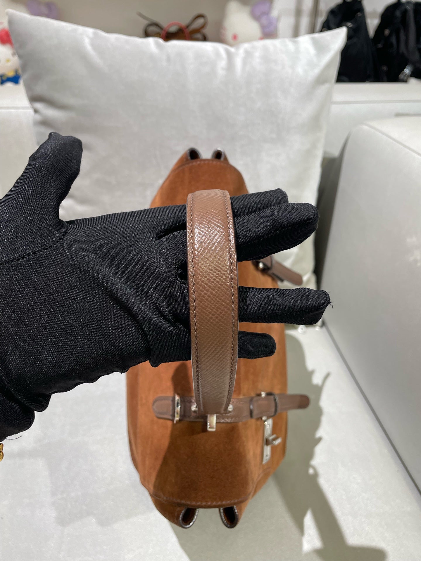 Prada Alcantara Brown Messenger Bag