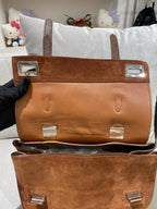 Prada Alcantara Brown Messenger Bag
