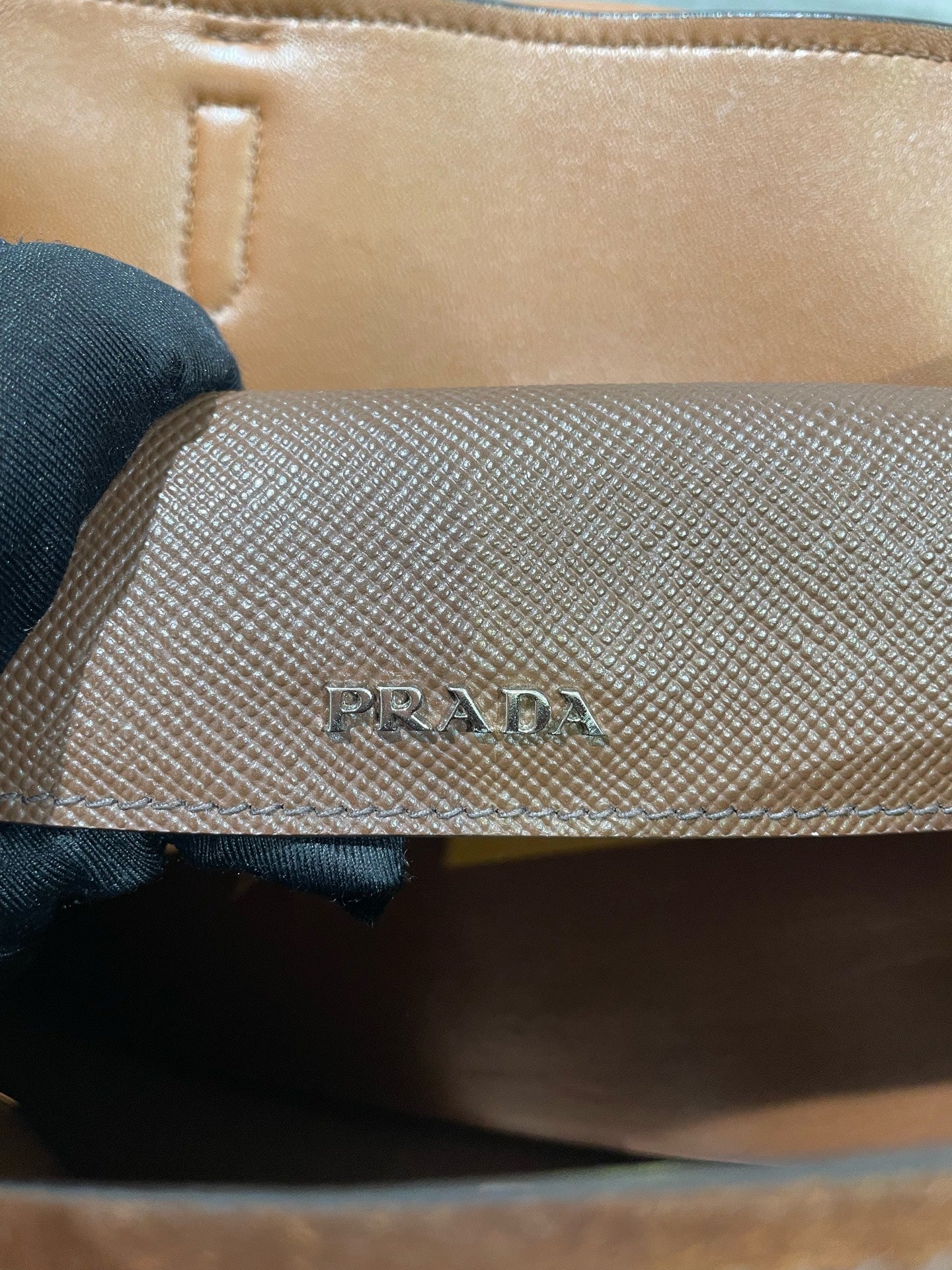 Prada Alcantara Brown Messenger Bag