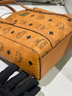 MCM Aren Visetos Zippered Shopping Bag Crossbody MWPAATN04CO001