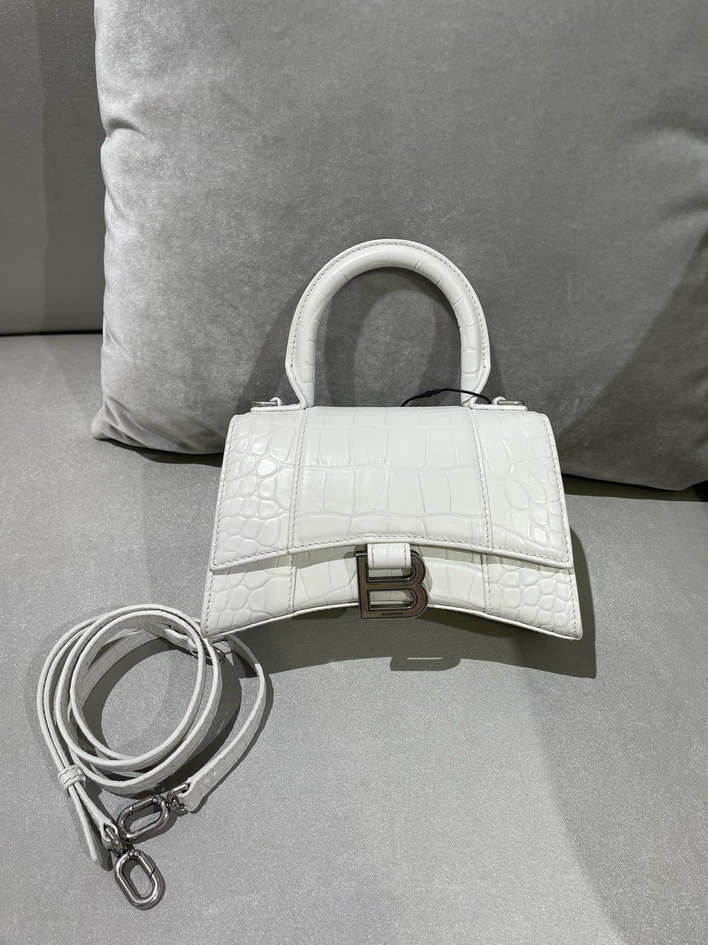 Balenciaga HOURGLASS White Crossbody 5928331LR6Y9016