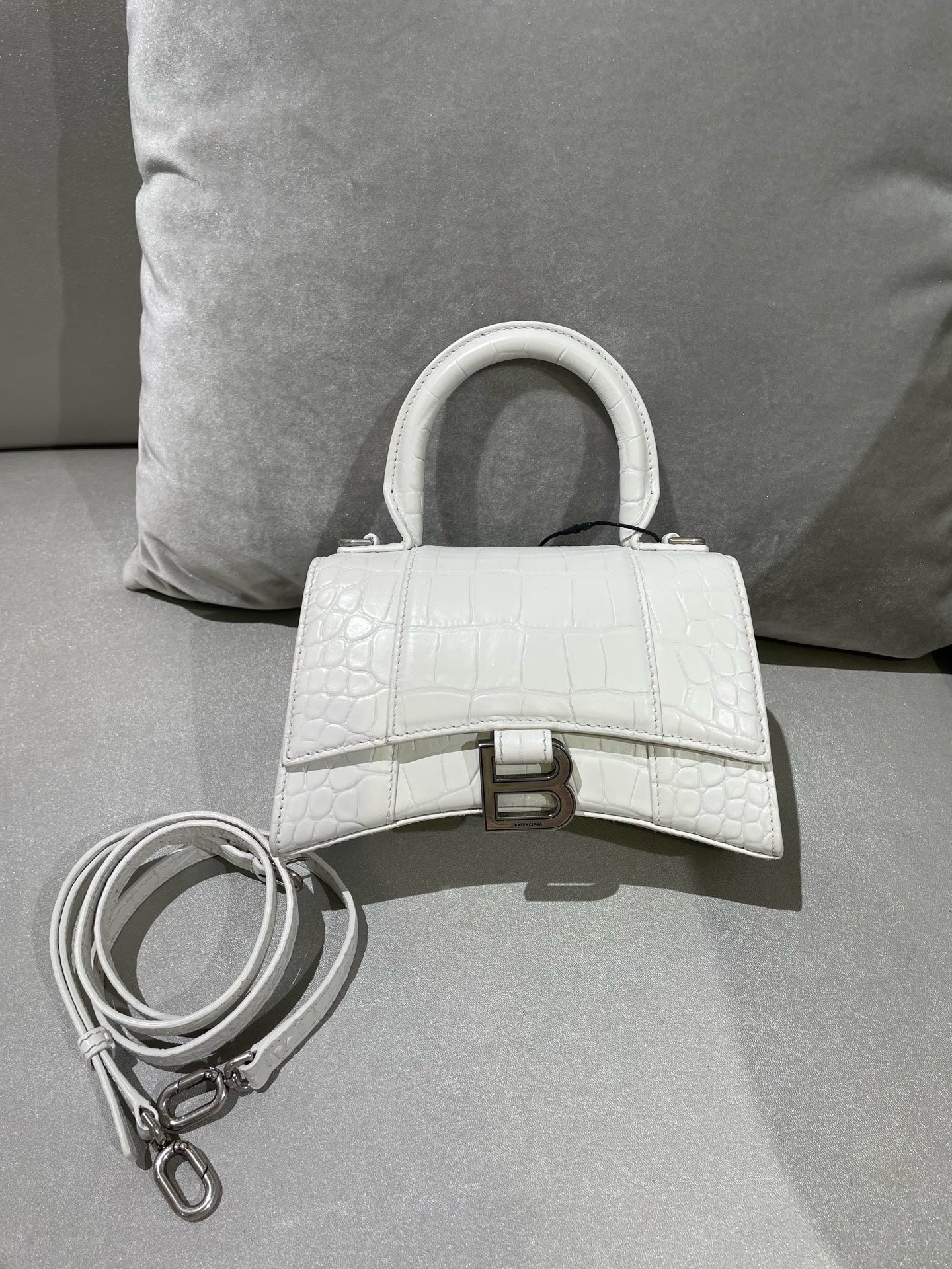 Balenciaga HOURGLASS White Crossbody 5928331LR6Y9016