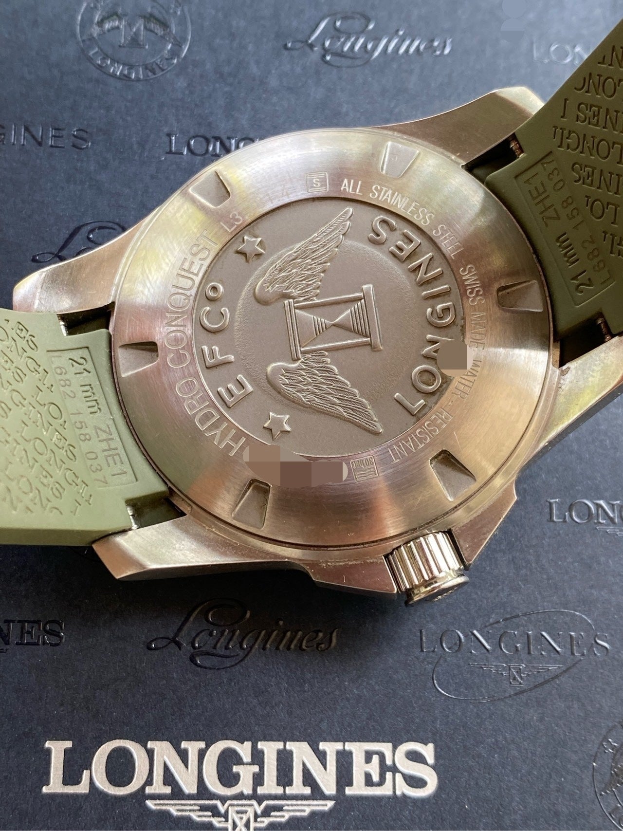 Longines Conquest Diving Series Green Mechanical watch 41.00mm L3.781.4.06.9