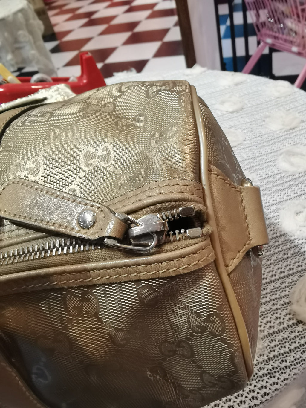Gucci Metal Gold Satchel