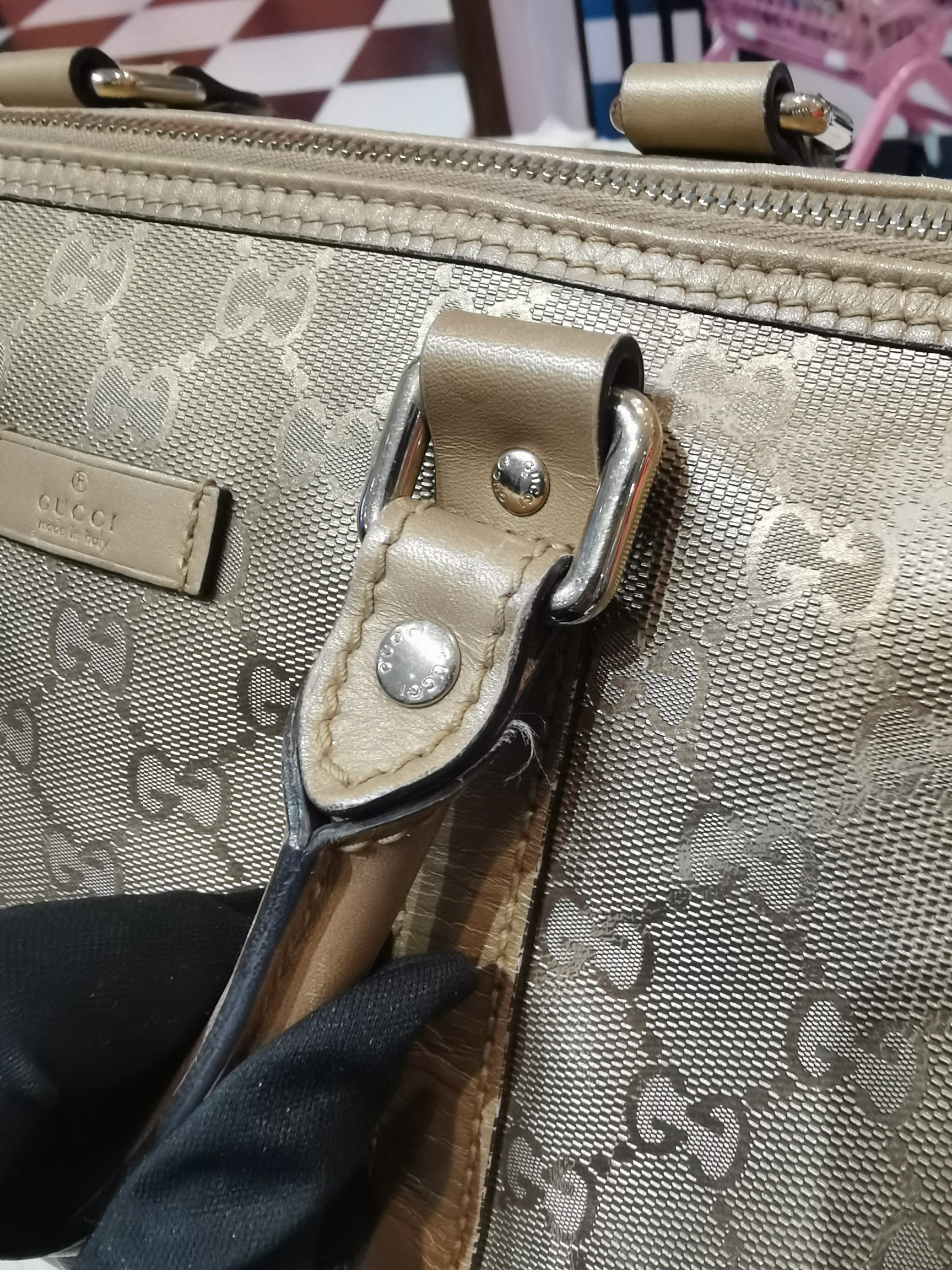 Gucci Metal Gold Satchel