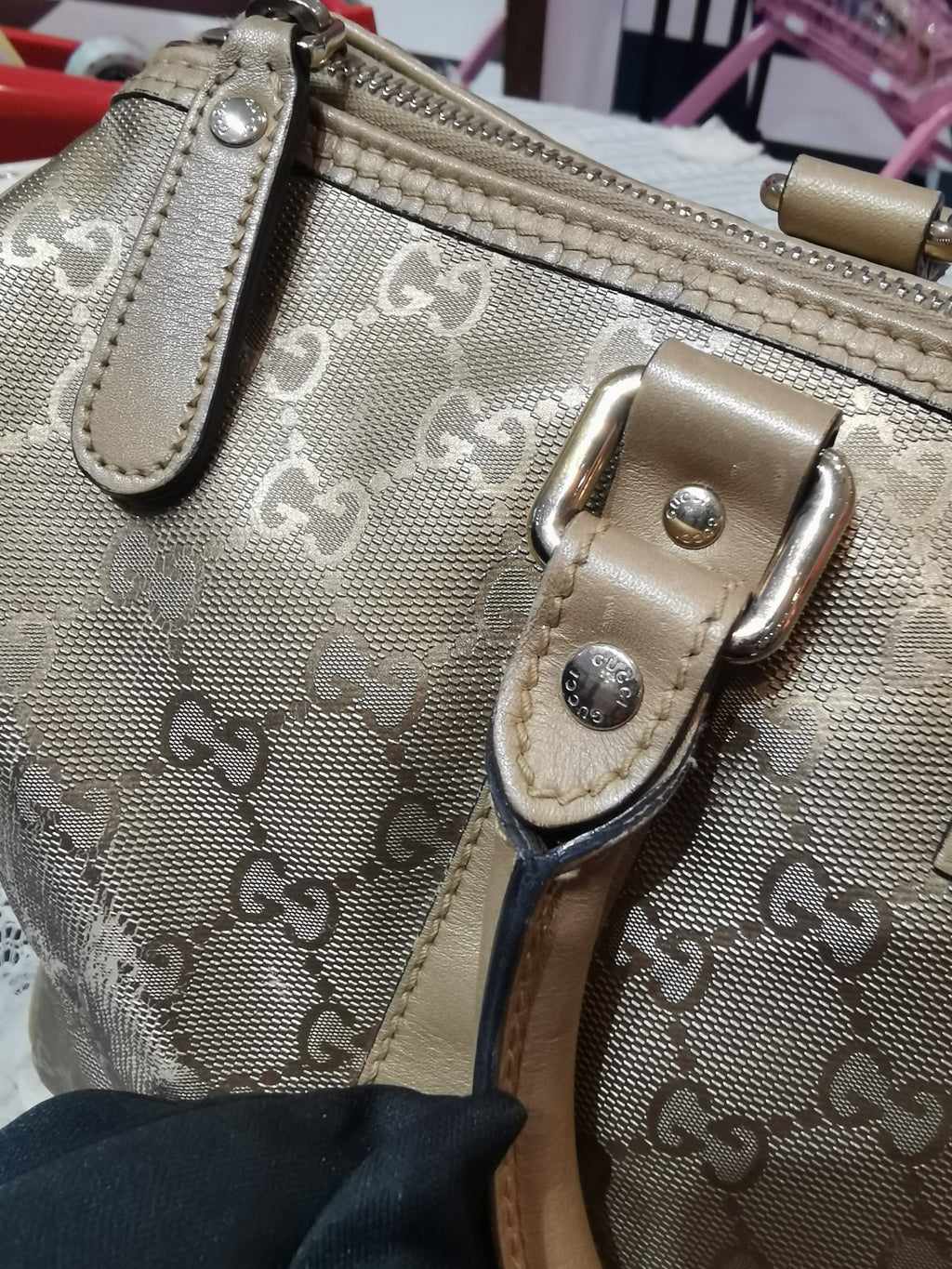 Gucci Metal Gold Satchel