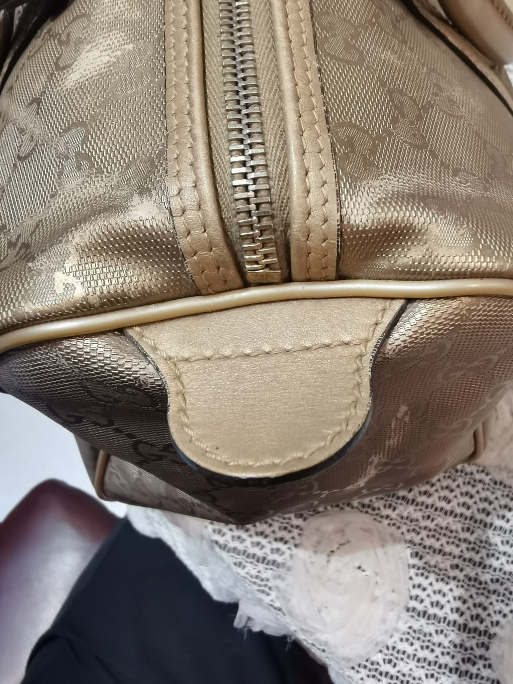 Gucci Metal Gold Satchel