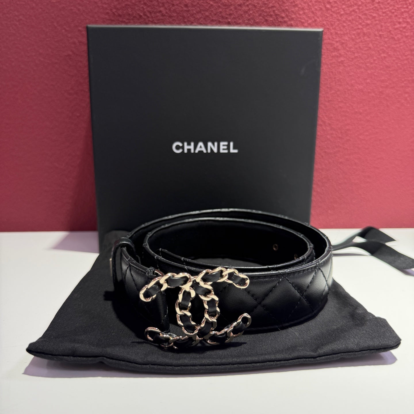 Chanel Black Belt
