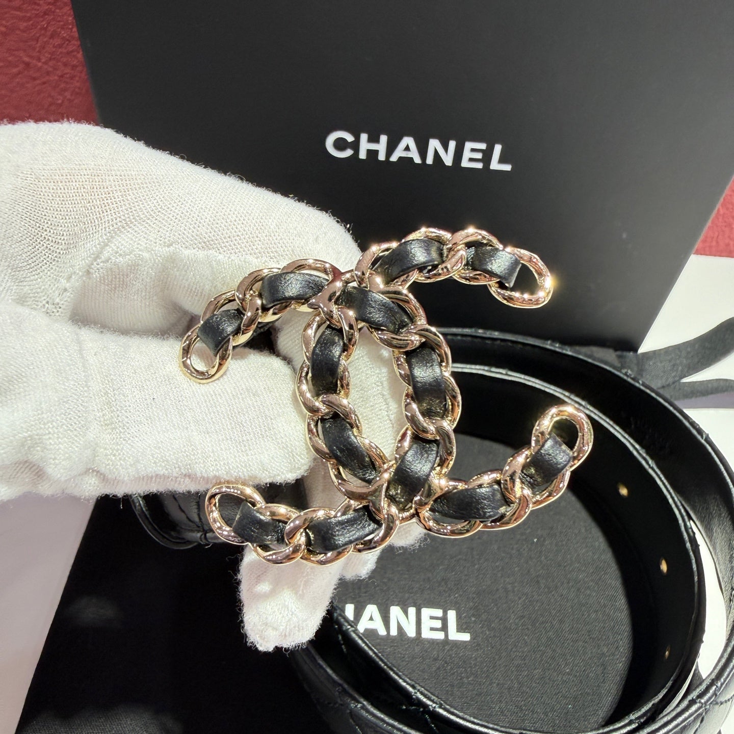 Chanel Black Belt