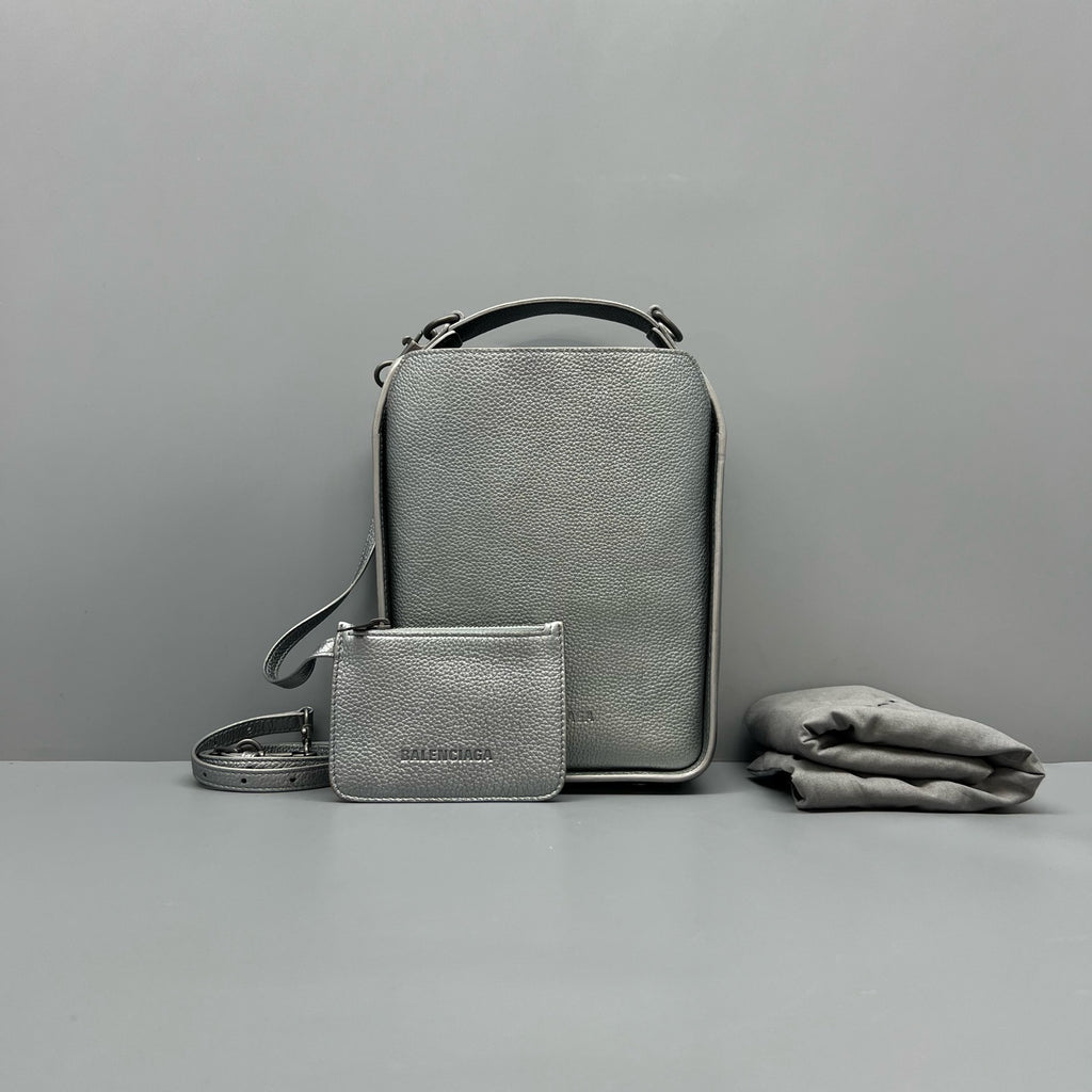 Balenciaga Silver Bucket & Drawstring Bag