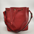 Louis Vuitton Red Bucket & Drawstring Bag