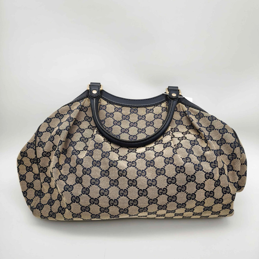 Gucci Canvas Blue Satchel