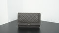 Chanel Boy Chanel chain wallet Gray