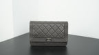 Chanel Boy Chanel chain wallet Gray