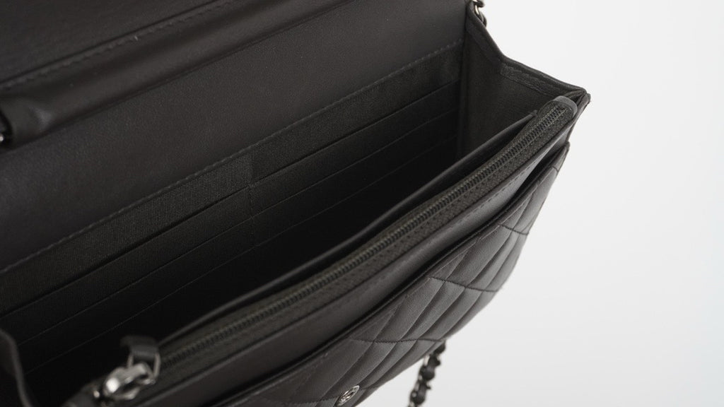 Chanel Boy Chanel chain wallet Gray