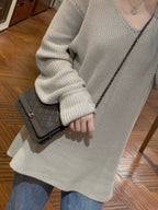 Chanel Boy Chanel chain wallet Gray