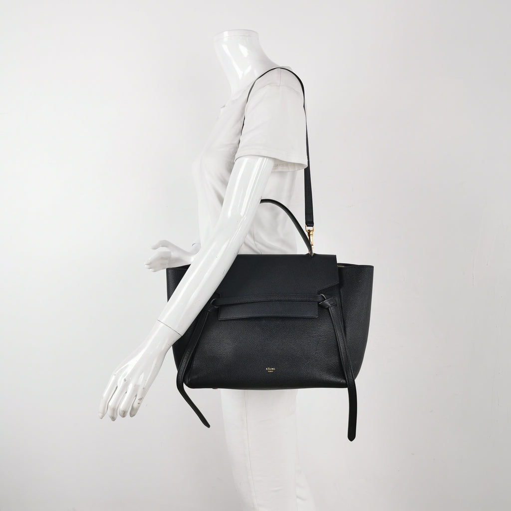 Celine BELT mini pebble-grain leather handbag Other Shoulder Bag 189103ZVA.38NO
