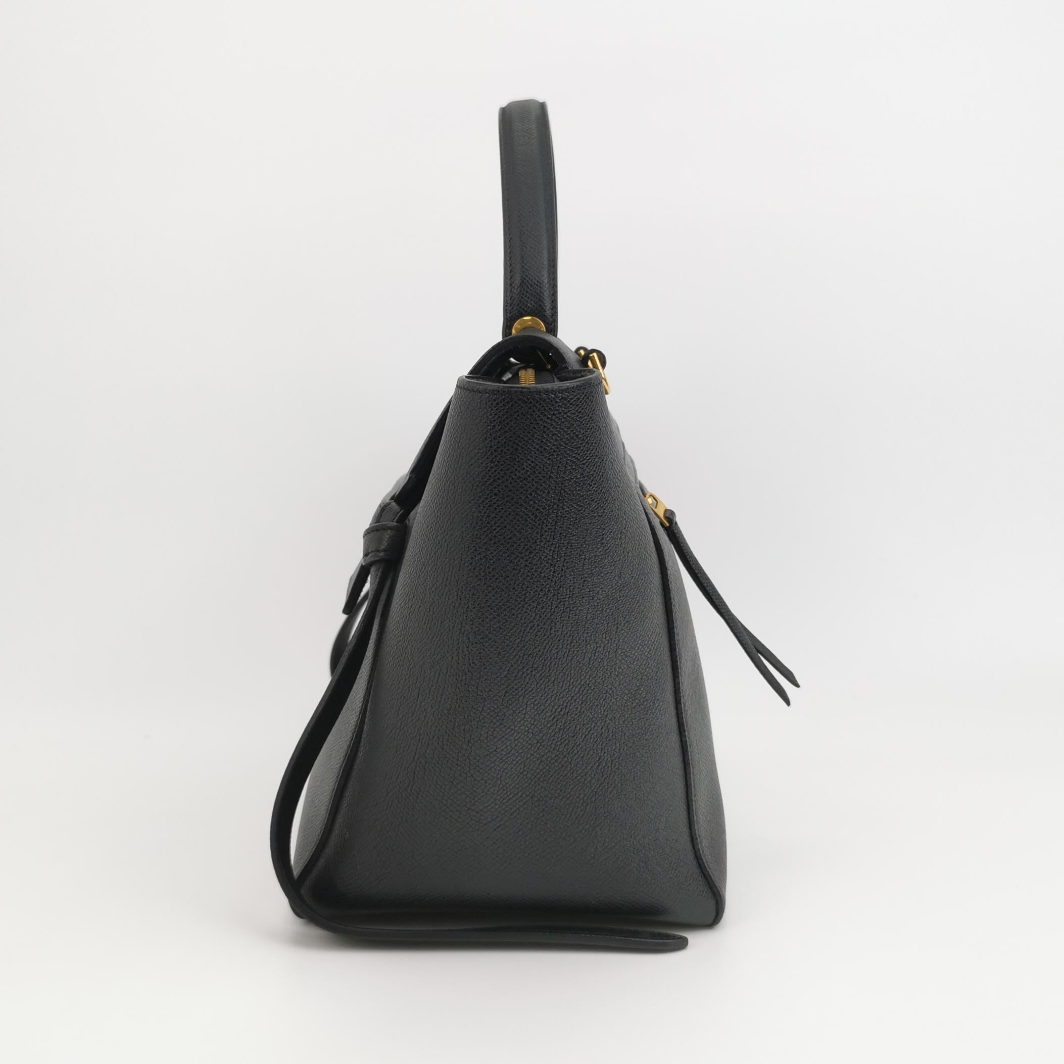Celine BELT mini pebble-grain leather handbag Other Shoulder Bag 189103ZVA.38NO