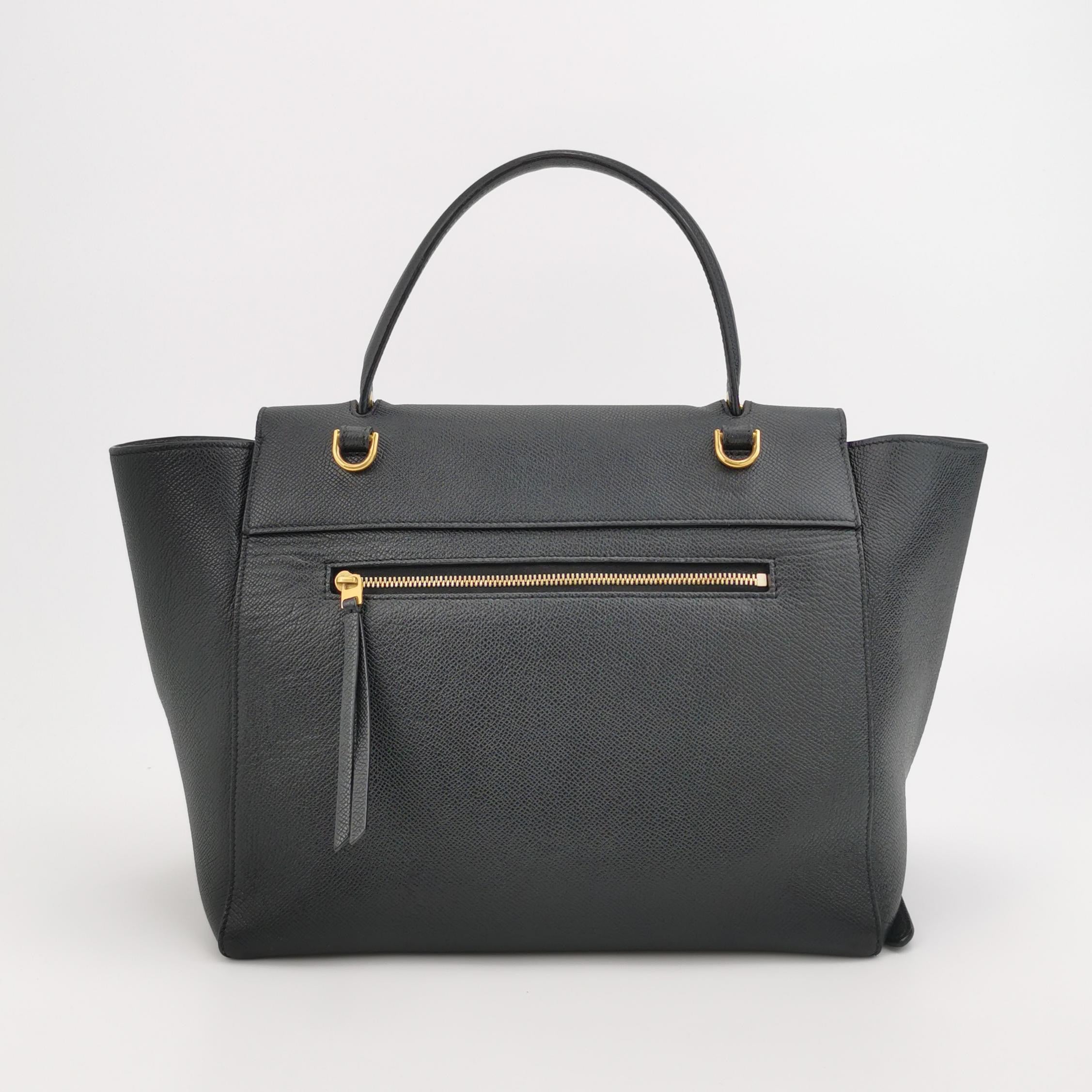 Celine BELT mini pebble-grain leather handbag Other Shoulder Bag 189103ZVA.38NO