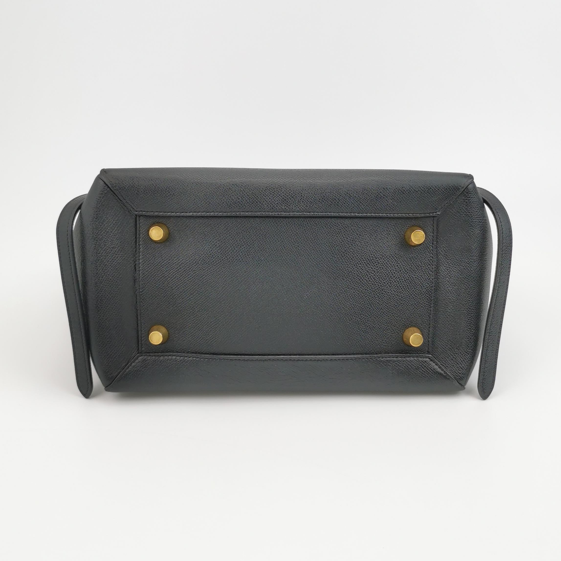 Celine BELT mini pebble-grain leather handbag Other Shoulder Bag 189103ZVA.38NO