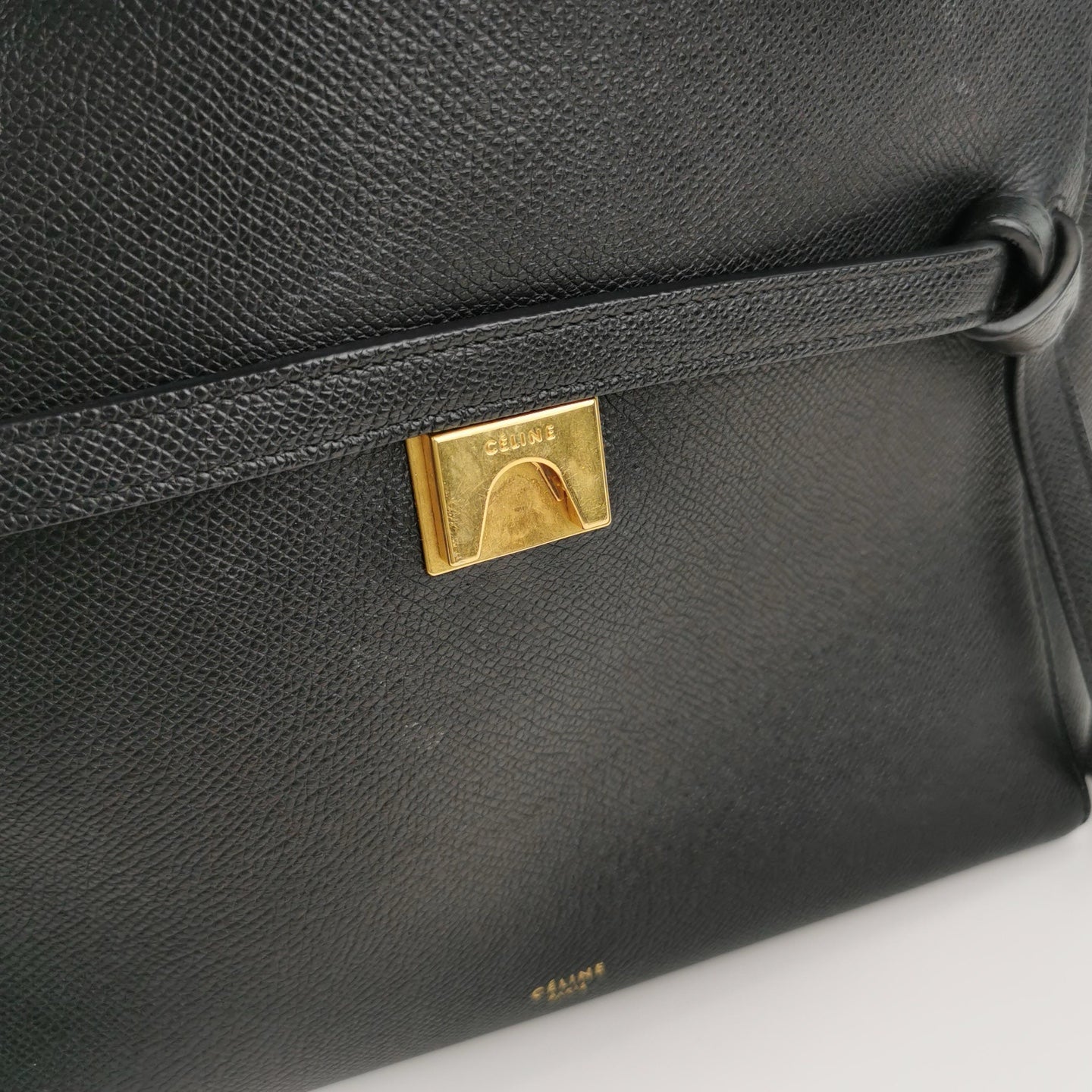 Celine BELT mini pebble-grain leather handbag Other Shoulder Bag 189103ZVA.38NO
