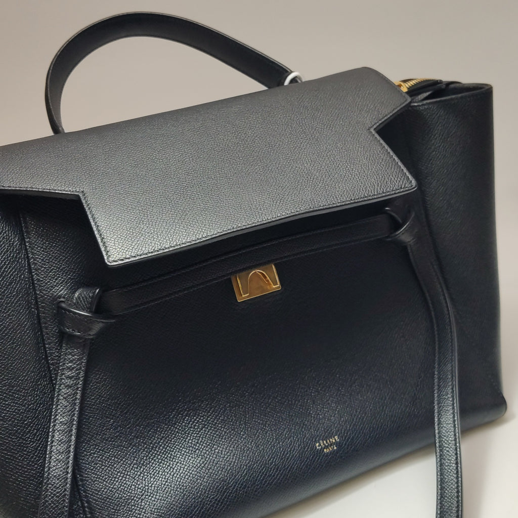 Celine BELT mini pebble-grain leather handbag Other Shoulder Bag 189103ZVA.38NO