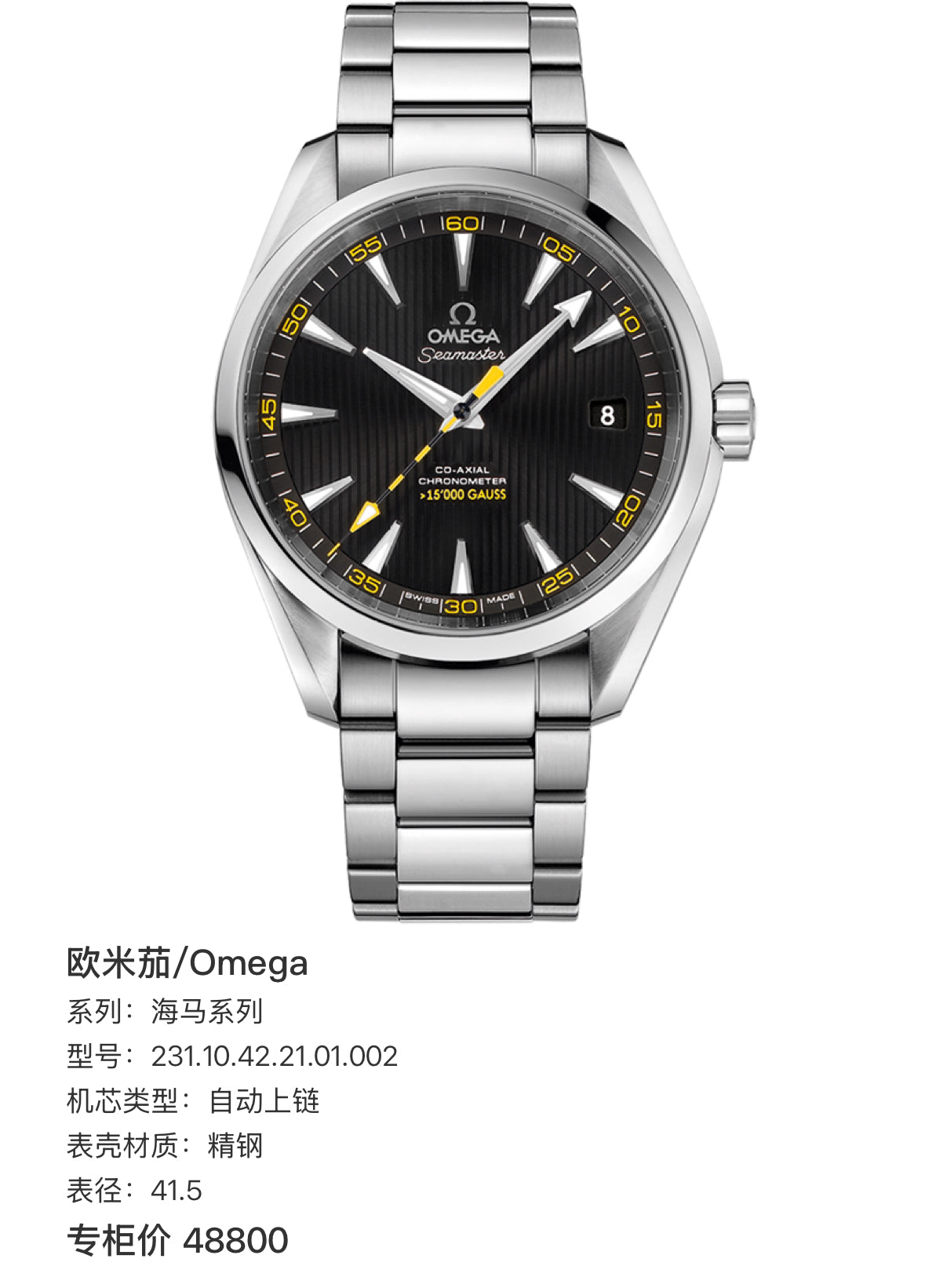 Omega Seahorse Series 41.5 231.10.42.21.01.002