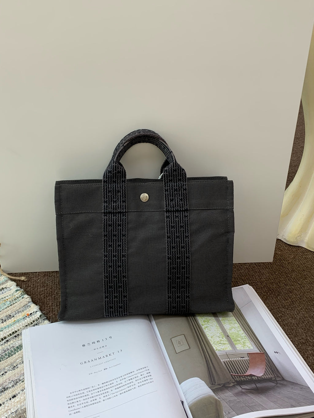 Hermes Canvas Satchel
