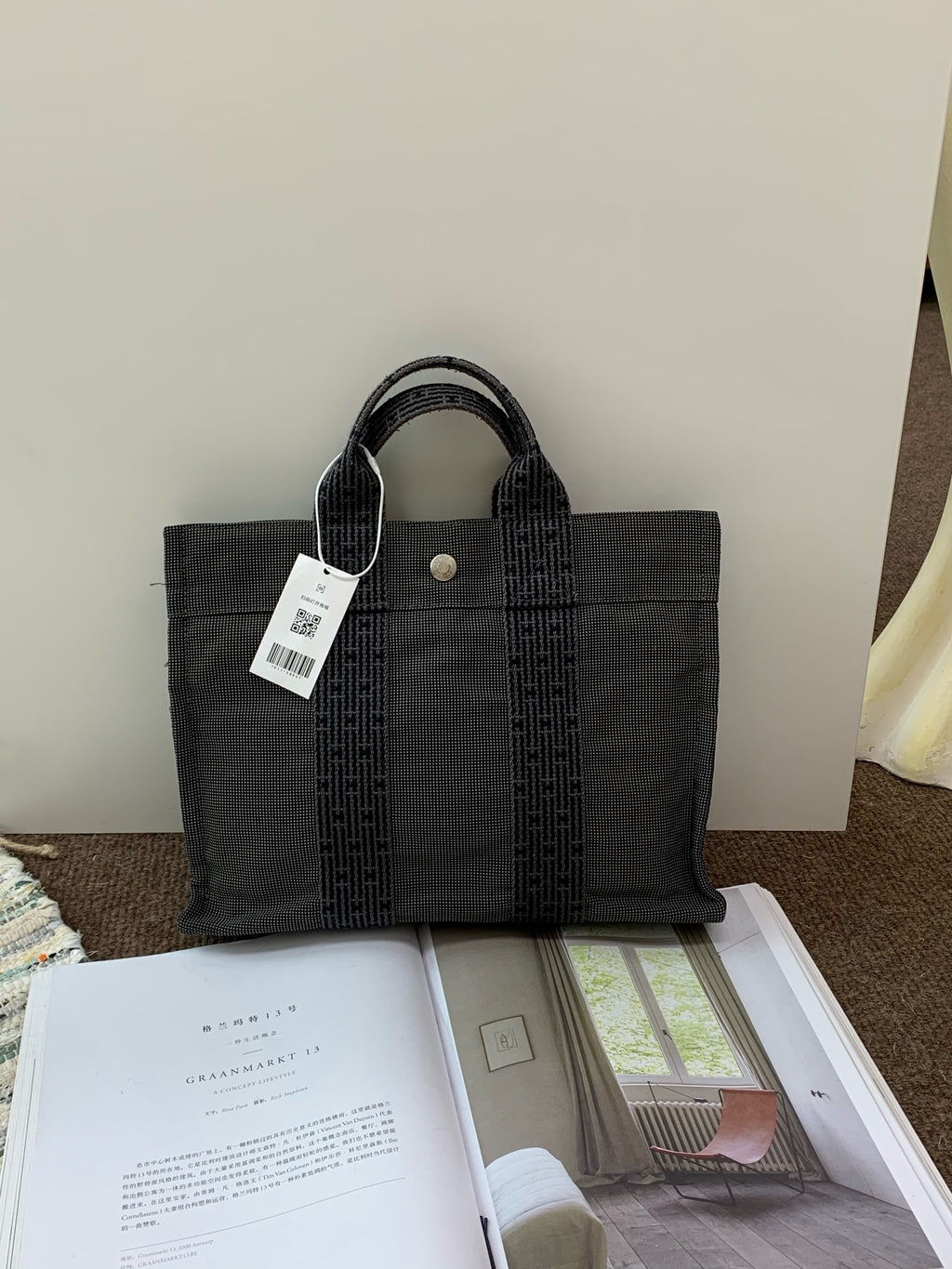 Hermes Canvas Satchel