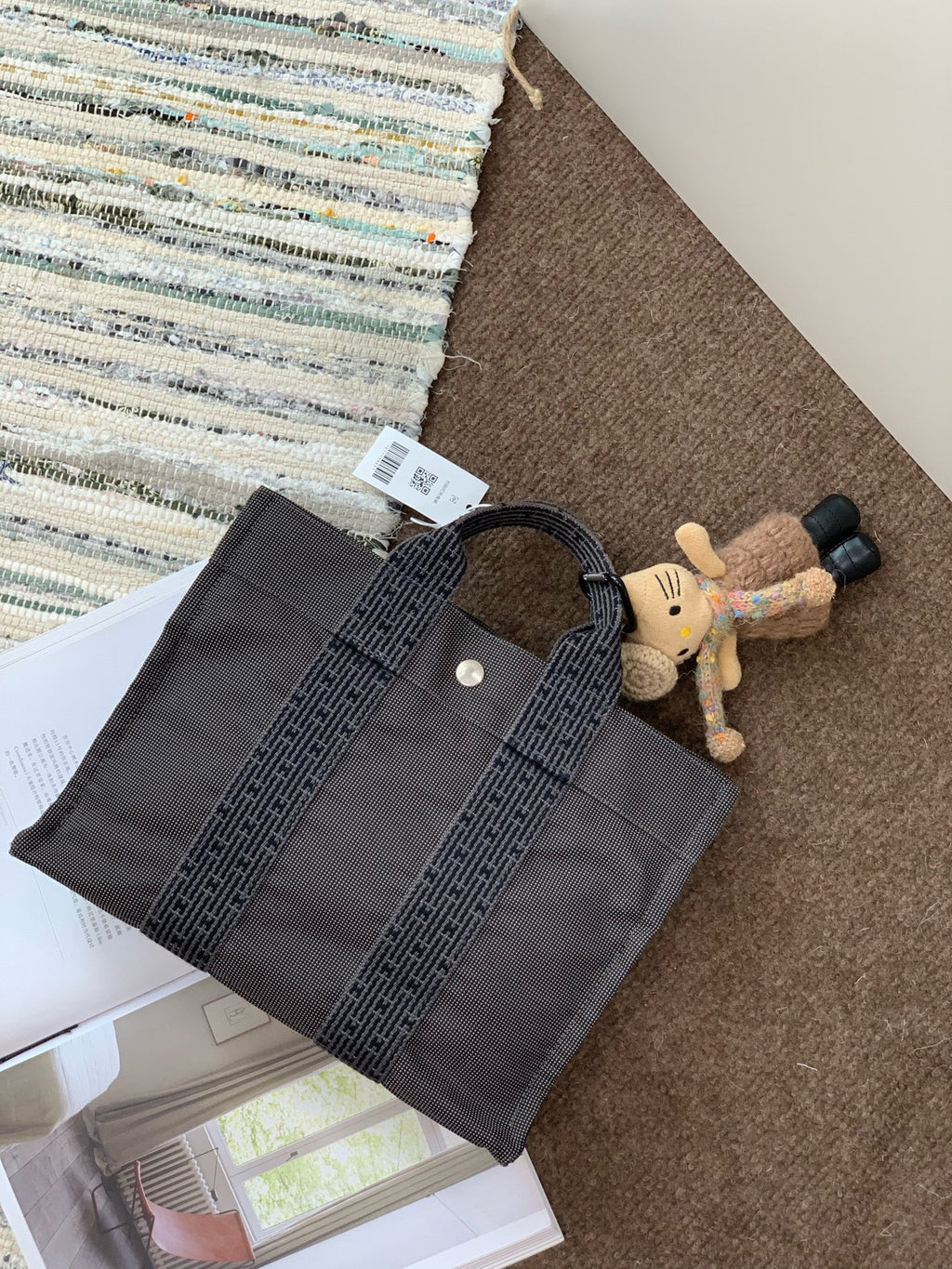 Hermes Canvas Satchel
