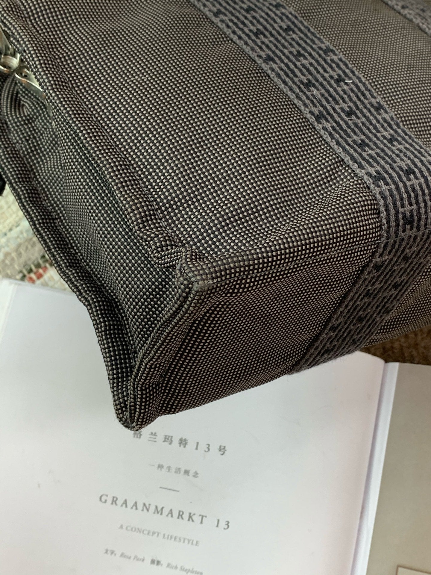 Hermes Canvas Satchel