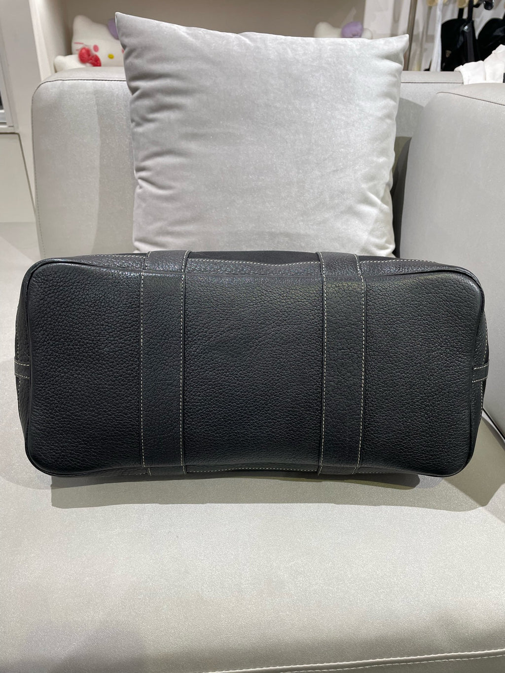 Hermes Garden Party Canvas Black Satchel