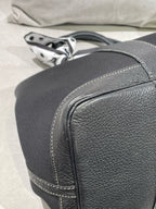 Hermes Garden Party Canvas Black Satchel