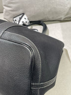 Hermes Garden Party Canvas Black Satchel