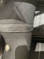 Hermes Garden Party Canvas Black Satchel