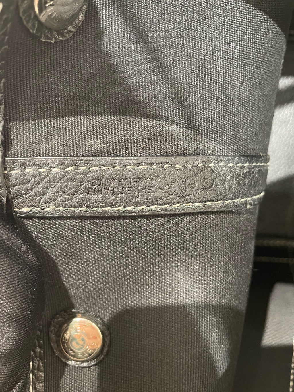 Hermes Garden Party Canvas Black Satchel