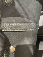 Hermes Garden Party Canvas Black Satchel