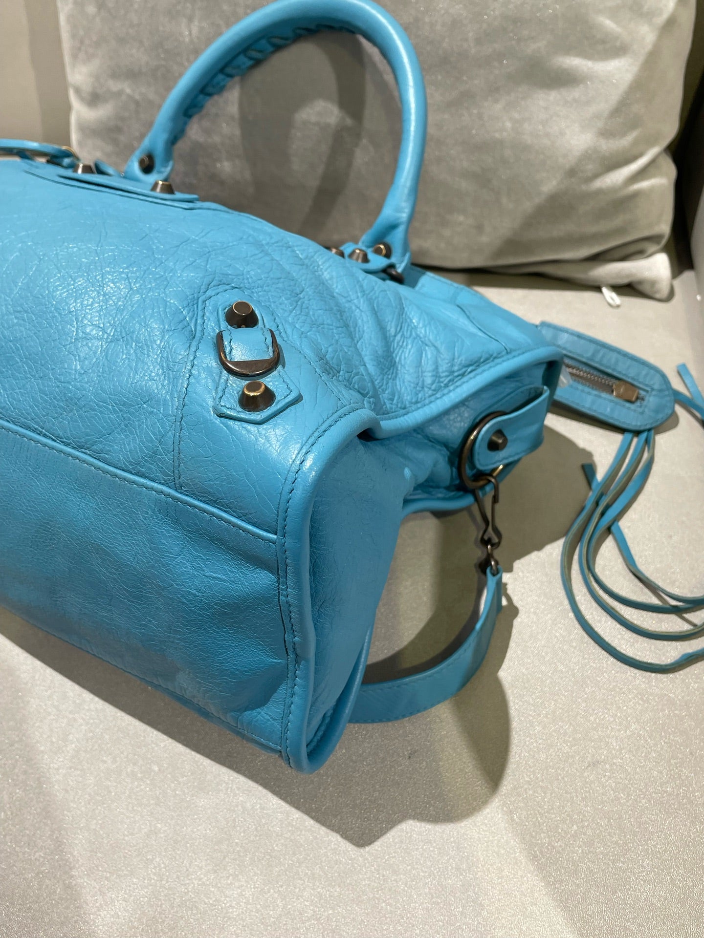 Balenciaga CITY Blue Shoulder Bag 115748-D94JT-4230