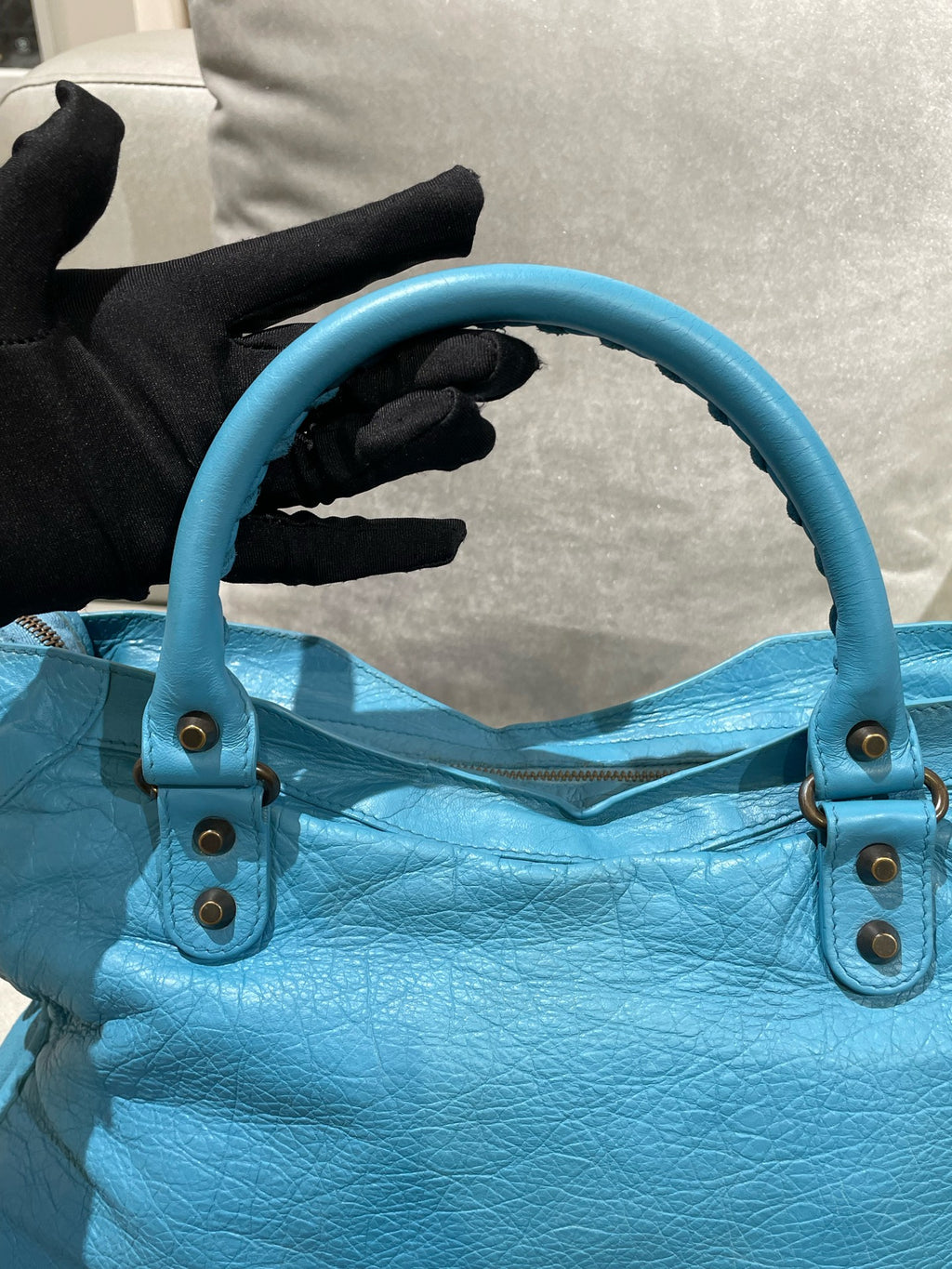 Balenciaga CITY Blue Shoulder Bag 115748-D94JT-4230