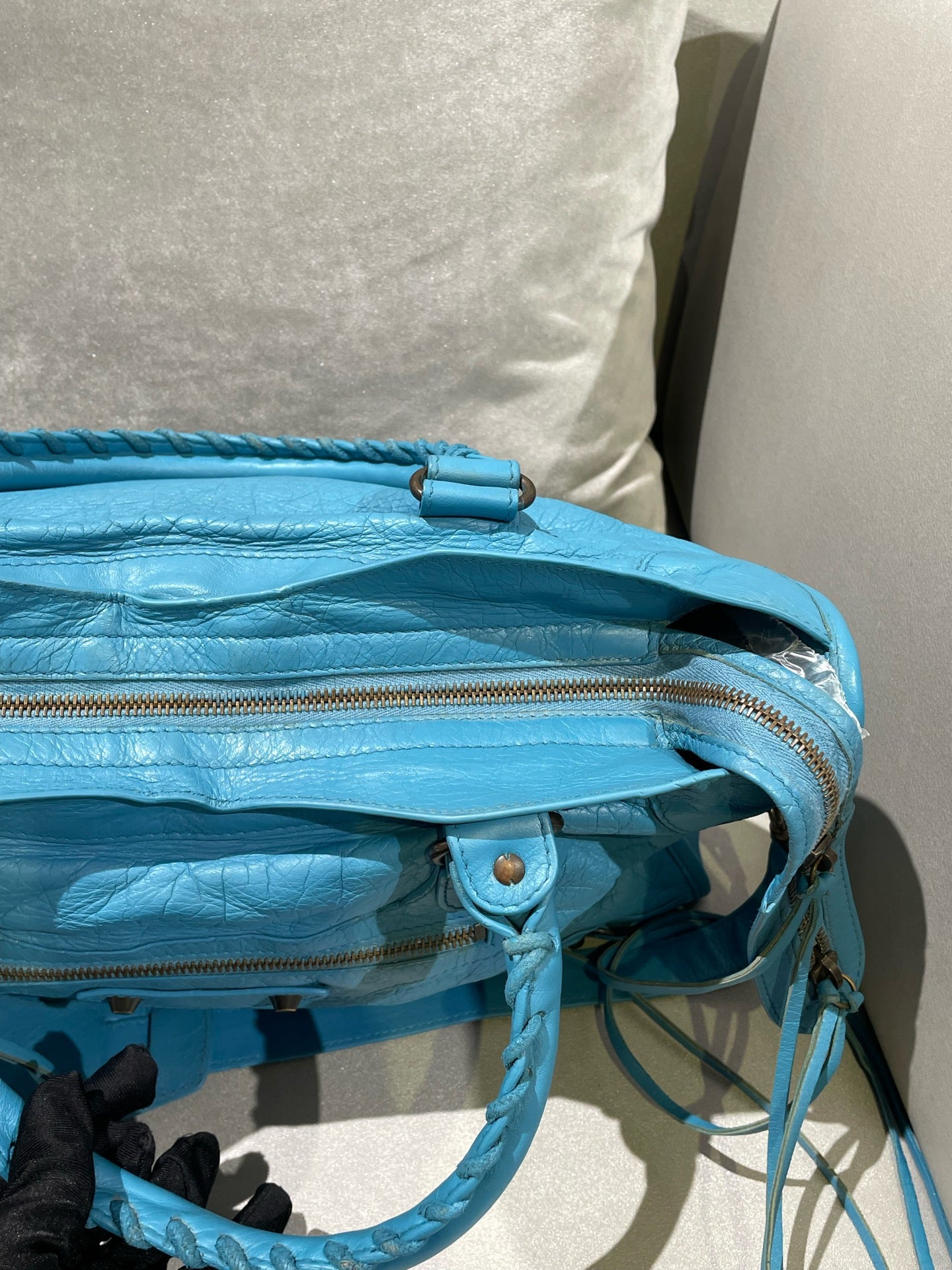 Balenciaga CITY Blue Shoulder Bag 115748-D94JT-4230