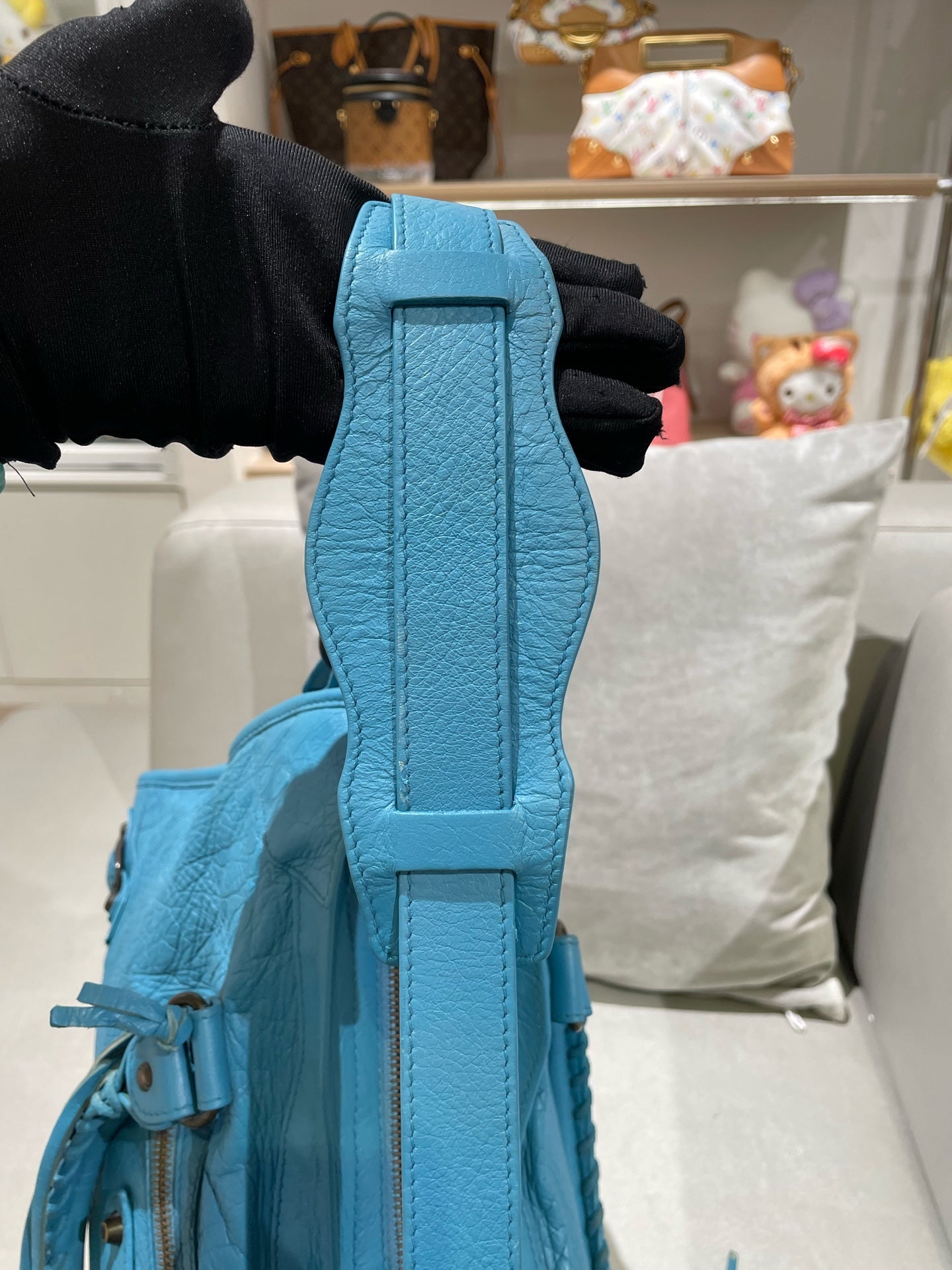 Balenciaga CITY Blue Shoulder Bag 115748-D94JT-4230