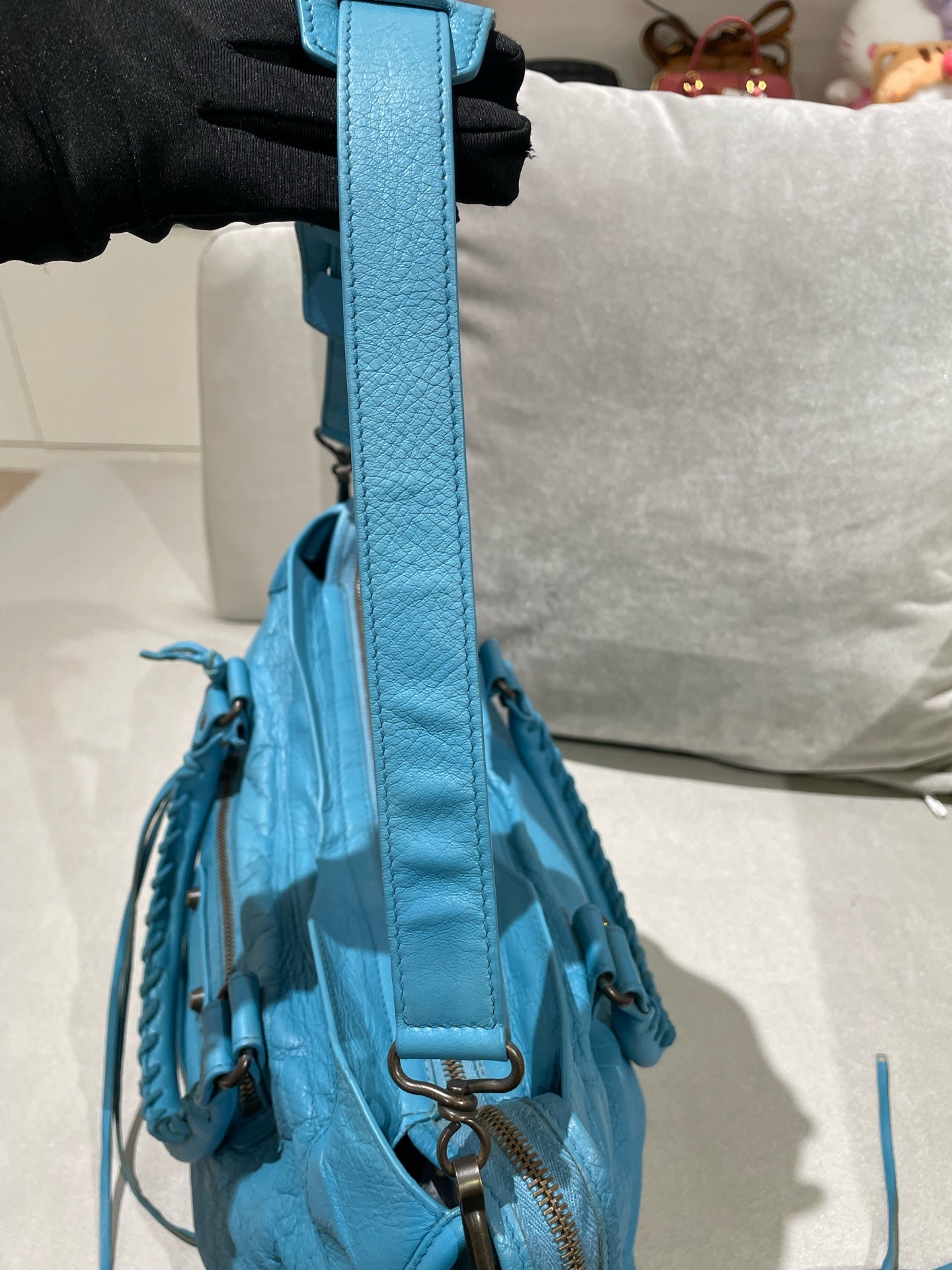 Balenciaga CITY Blue Shoulder Bag 115748-D94JT-4230