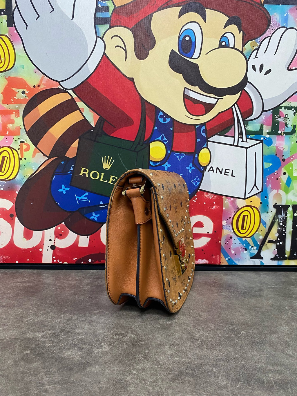 MCM Metal Saddle Bag
