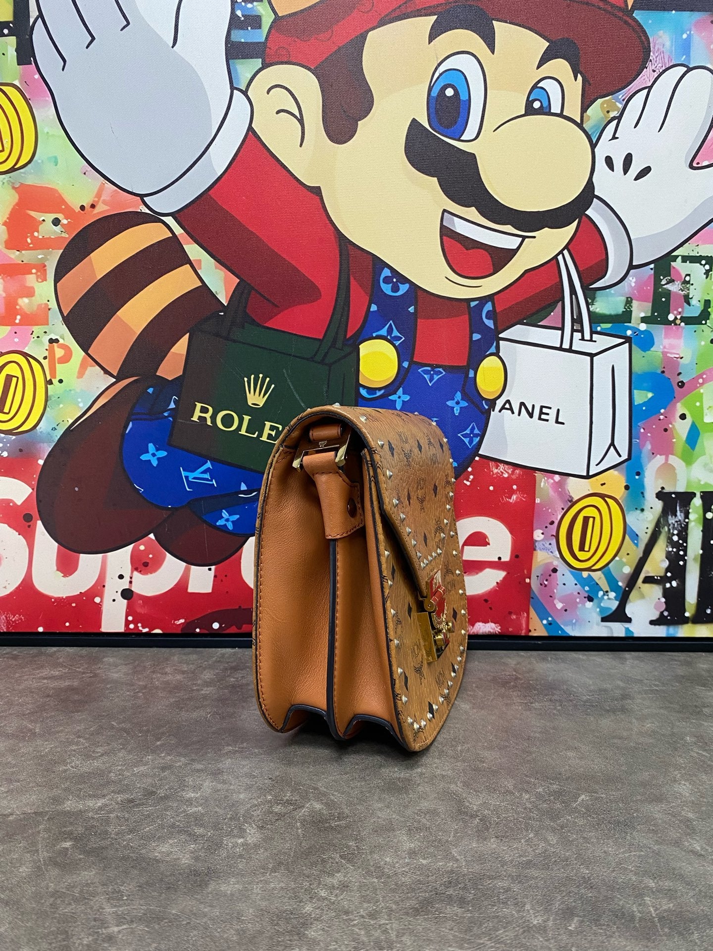 MCM Metal Saddle Bag