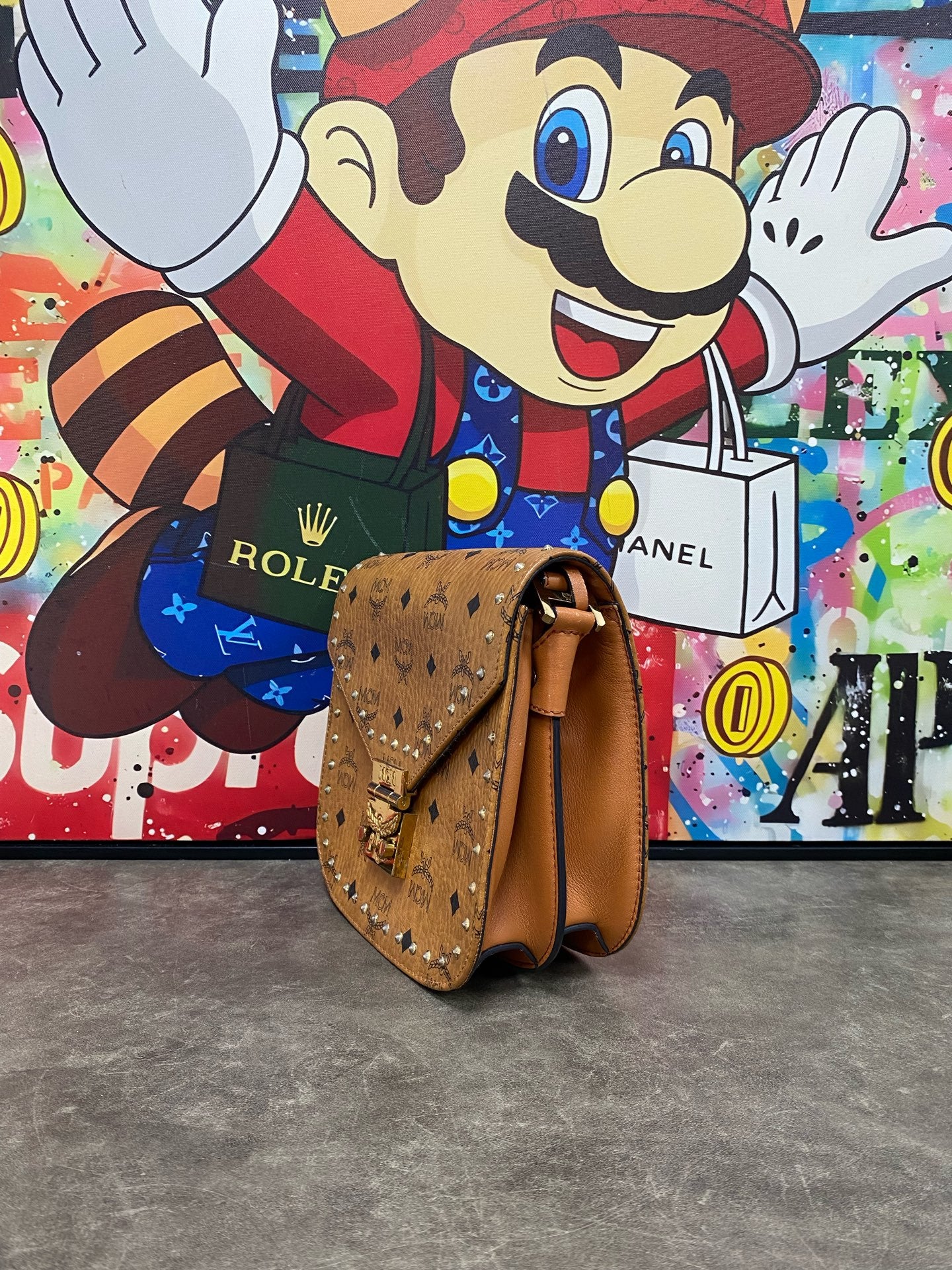 MCM Metal Saddle Bag