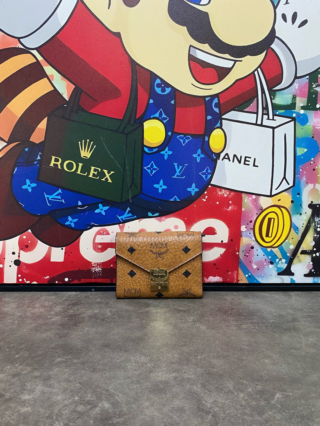 MCM Leather Gold