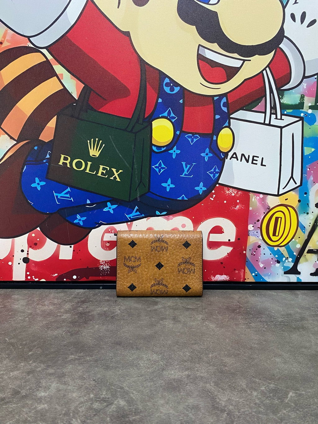 MCM Leather Gold